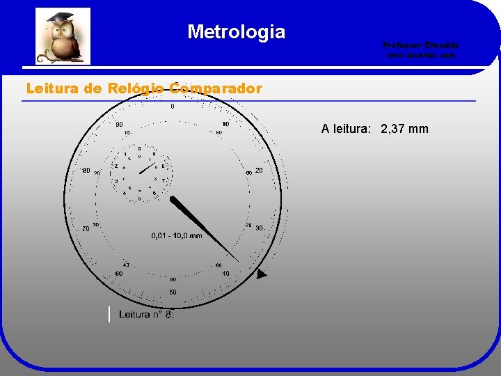 Metrologia Professor Etevaldo www. iecetec. com Leitura de Relógio Comparador A leitura: 2, 37
