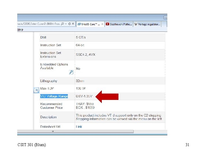 CSIT 301 (Blum) 31 