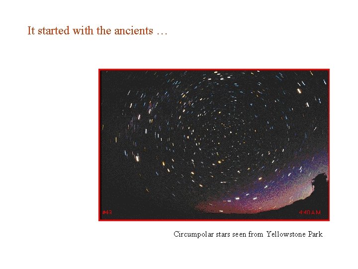 It started with the ancients … Circumpolar stars seen from Yellowstone Park 