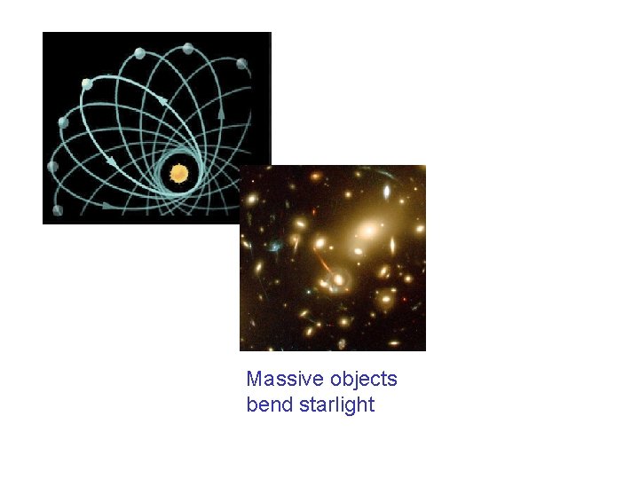 Massive objects bend starlight 