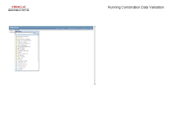 Running Combination Data Validation 