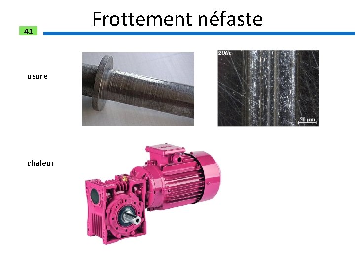 41 usure chaleur Frottement néfaste 