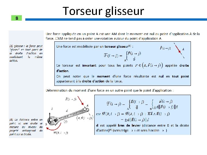 8 Torseur glisseur 