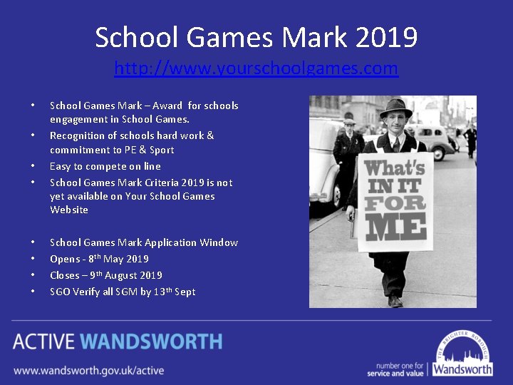 School Games Mark 2019 http: //www. yourschoolgames. com • • School Games Mark –