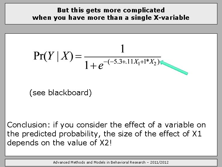 But this gets more complicated when you have more than a single X-variable (see
