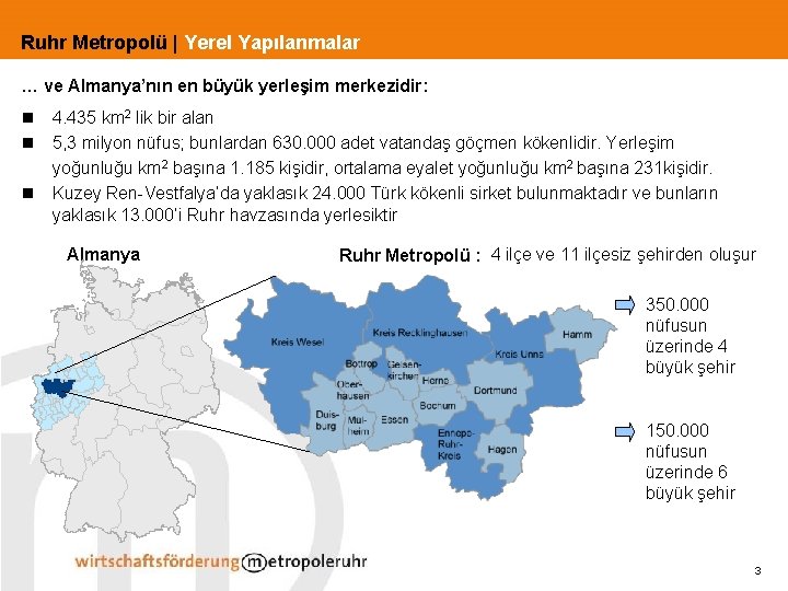 Ruhr Metropolü | Yerel Yapılanmalar … ve Almanya’nın en büyük yerleşim merkezidir: n 4.