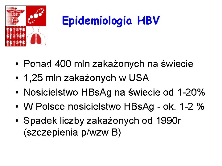 Epidemiologia HBV • • • Ponad 400 mln zakażonych na świecie 1. . 1,