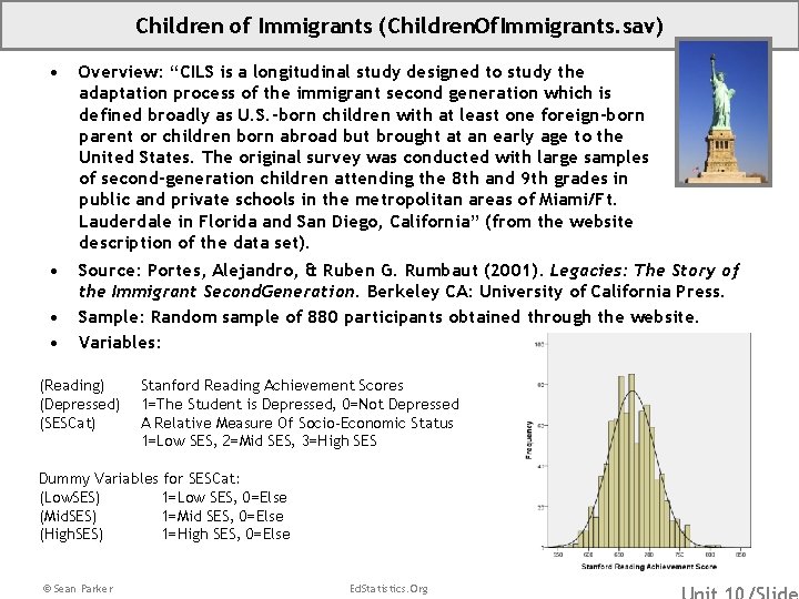 Children of Immigrants (Children. Of. Immigrants. sav) • Overview: “CILS is a longitudinal study