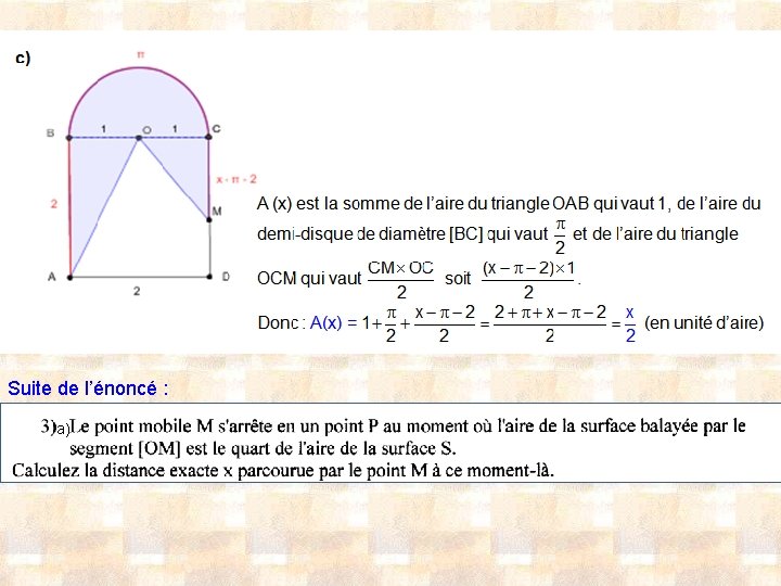 Suite de l’énoncé : a) 