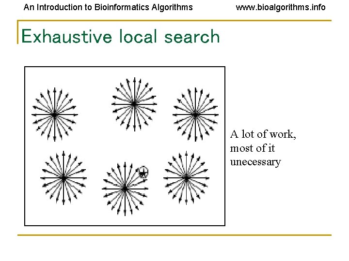 An Introduction to Bioinformatics Algorithms www. bioalgorithms. info Exhaustive local search A lot of