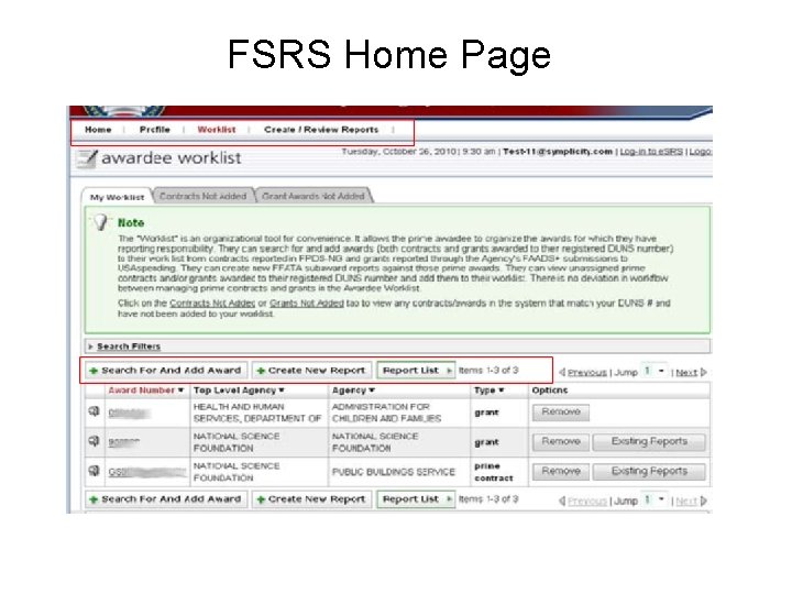 FSRS Home Page 