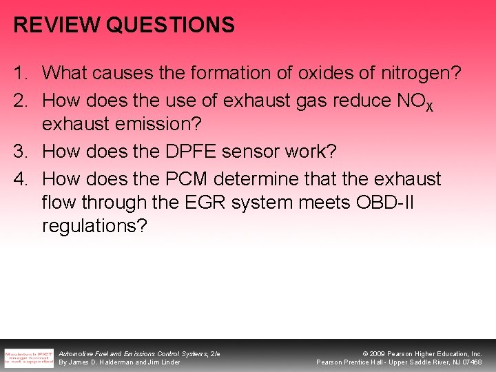 REVIEW QUESTIONS 1. What causes the formation of oxides of nitrogen? 2. How does