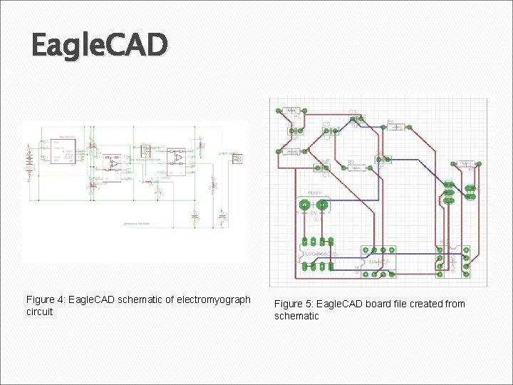 Eagle. CAD Figure 4: Eagle. CAD schematic of electromyograph circuit Figure 5: Eagle. CAD