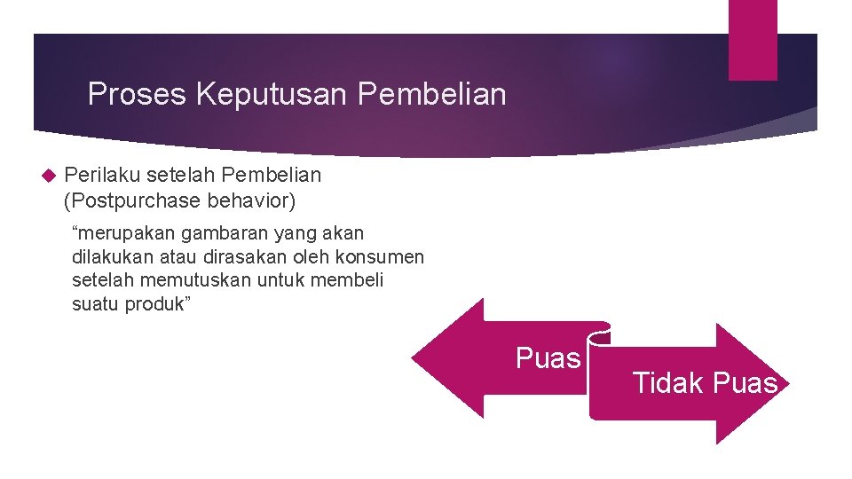 Proses Keputusan Pembelian Perilaku setelah Pembelian (Postpurchase behavior) “merupakan gambaran yang akan dilakukan atau