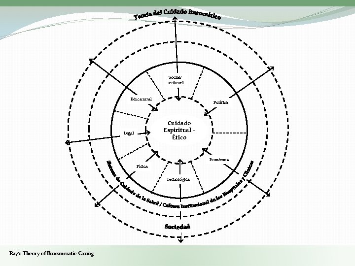Social/ cultural Educacional Política Cuidado Espiritual Ético Legal Económica Física Tecnológica f f Ray’s