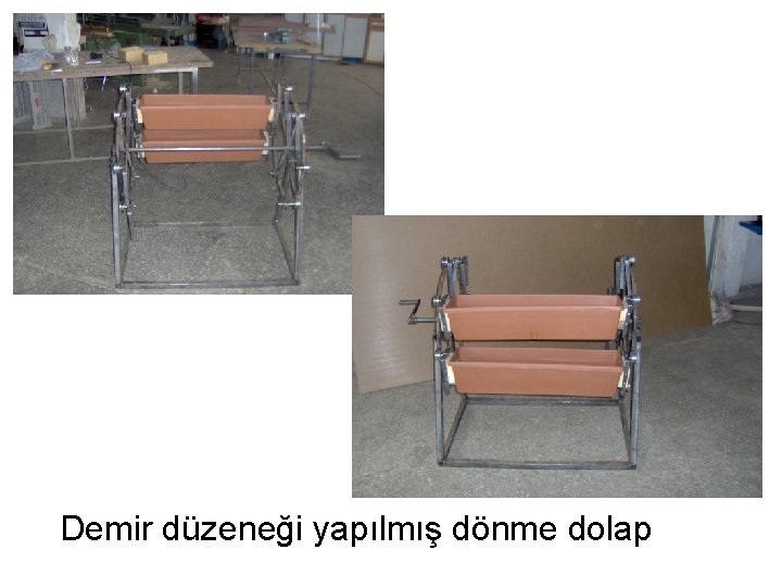 Demir düzeneği yapılmış dönme dolap 