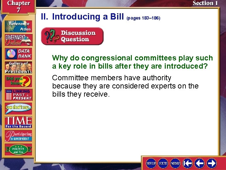 Chapter Focus Section 1 How a Bill