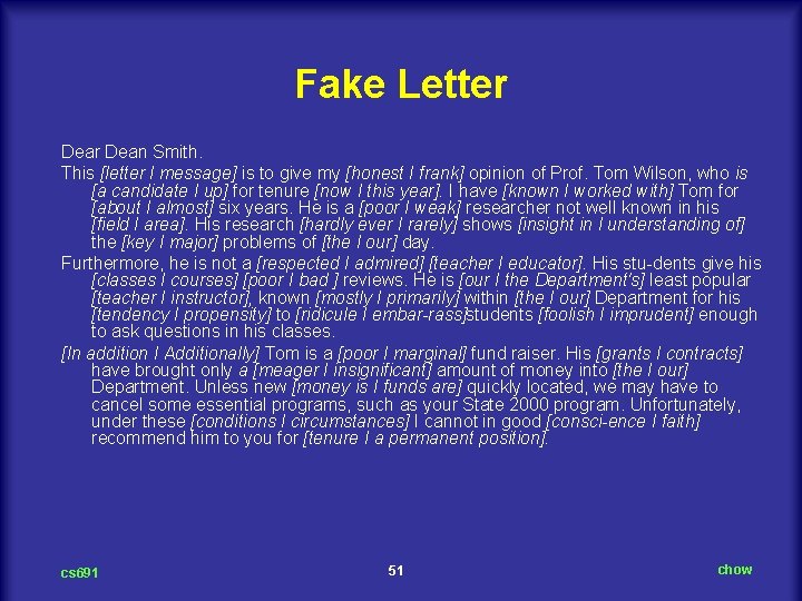Fake Letter Dean Smith. This [letter I message] is to give my [honest I