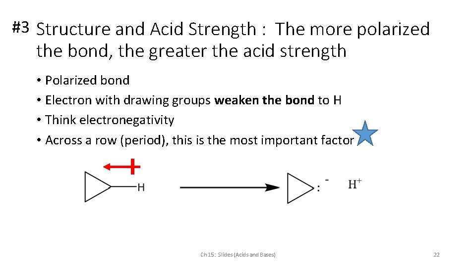 #3 Structure and Acid Strength : The more polarized the bond, the greater the