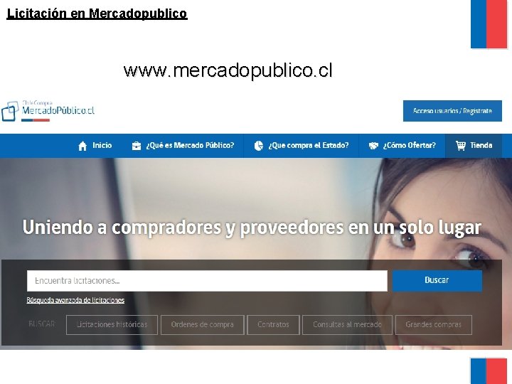 Licitación en Mercadopublico www. mercadopublico. cl 