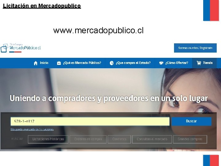 Licitación en Mercadopublico www. mercadopublico. cl 