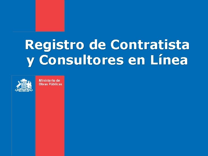 Registro de Contratista y Consultores en Línea 