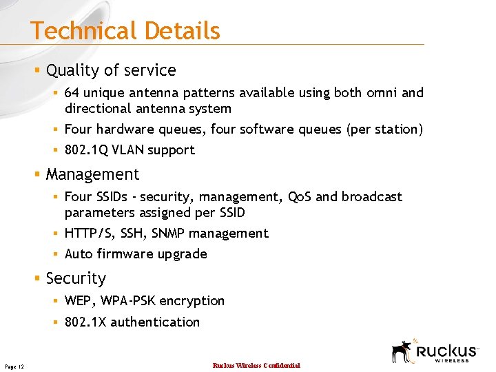 Technical Details § Quality of service § 64 unique antenna patterns available using both