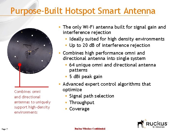 Purpose-Built Hotspot Smart Antenna § The only Wi-Fi antenna built for signal gain and