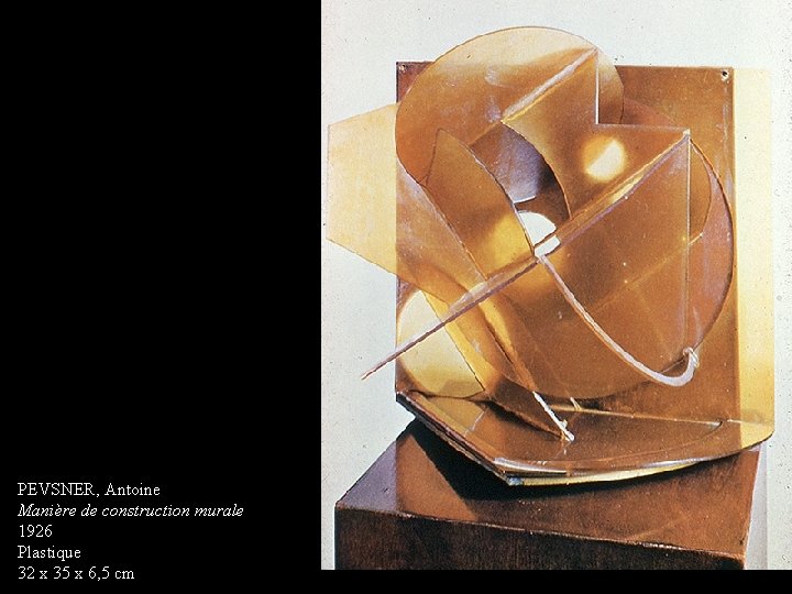 PEVSNER, Antoine Manière de construction murale 1926 Plastique 32 x 35 x 6, 5