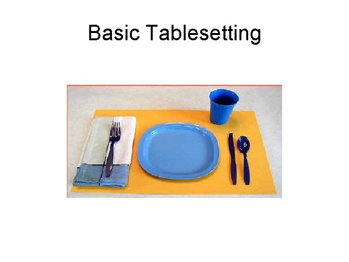 Basic Tablesetting 