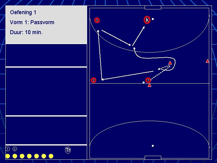 Oefening 1 k 3 Vorm 1: Passvorm Duur: 10 min. 2 1 Te spelen