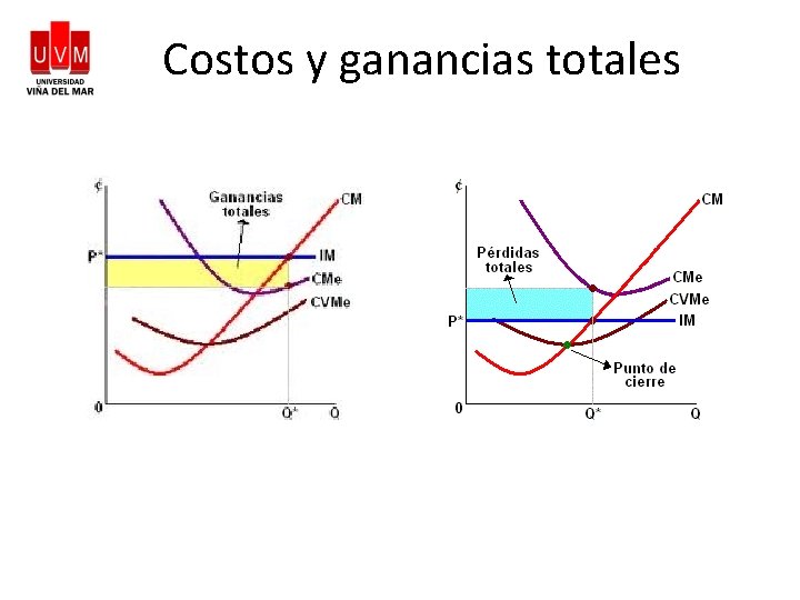 Costos y ganancias totales 