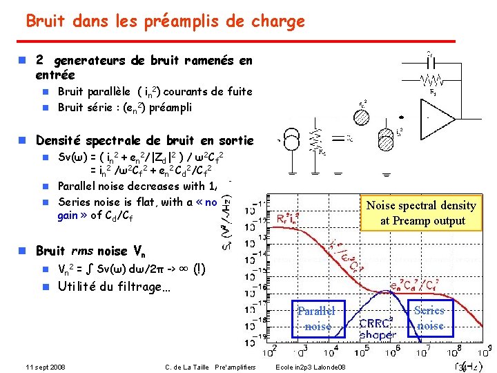 Bruit dans les préamplis de charge n 2 generateurs de bruit ramenés en entrée