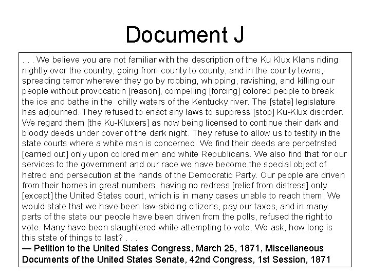 Document J. . . We believe you are not familiar with the description of