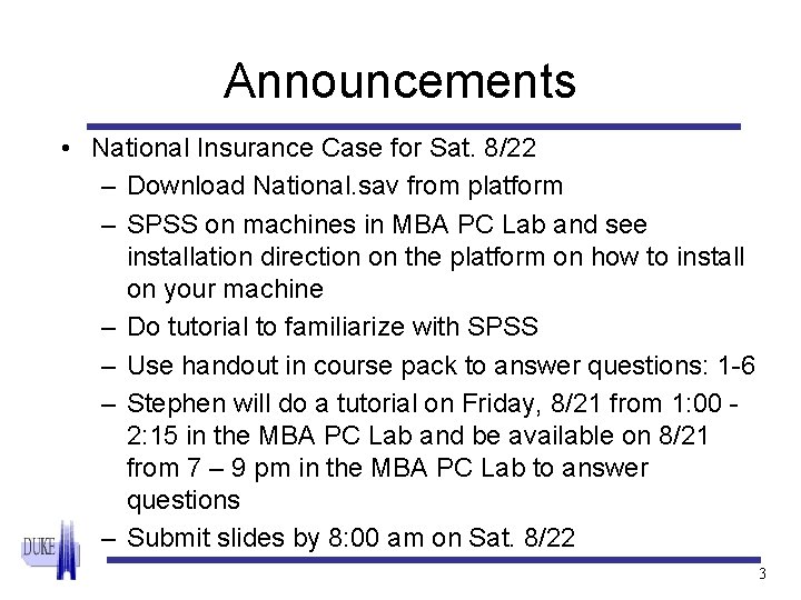 Announcements • National Insurance Case for Sat. 8/22 – Download National. sav from platform