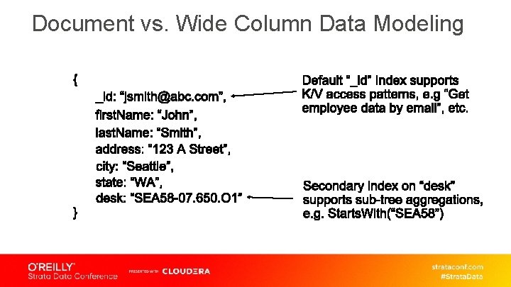 Document vs. Wide Column Data Modeling 