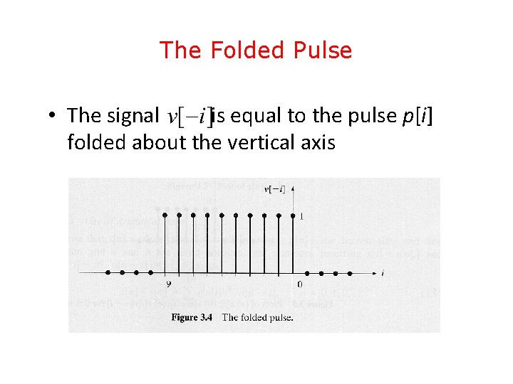 The Folded Pulse • The signal is equal to the pulse p[i] folded about