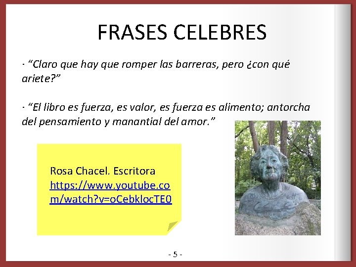FRASES CELEBRES · “Claro que hay que romper las barreras, pero ¿con qué ariete? FRASES CELEBRES · “Claro que hay que romper las barreras, pero ¿con qué ariete?
