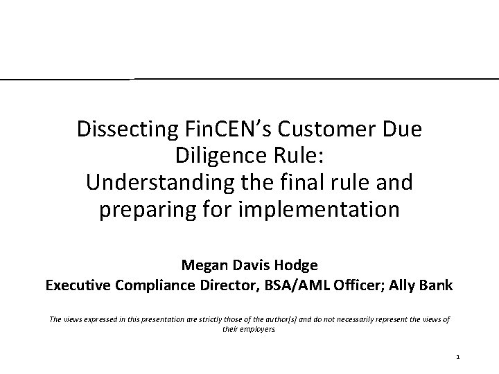 Dissecting Fin Cens Customer Due Diligence Rule Understanding