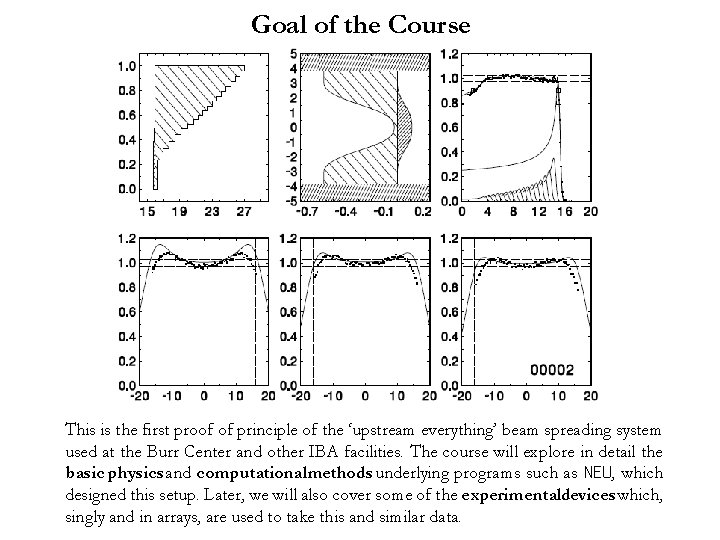 Goal of the Course This is the first proof of principle of the ‘upstream