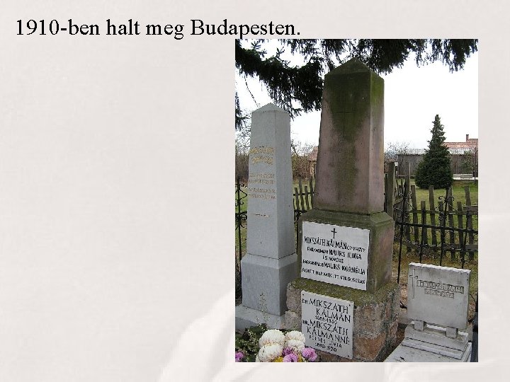 1910 -ben halt meg Budapesten. 
