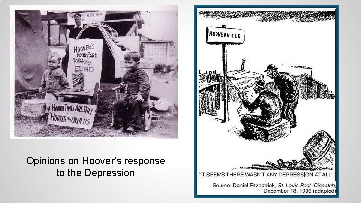 Opinions on Hoover’s response to the Depression 