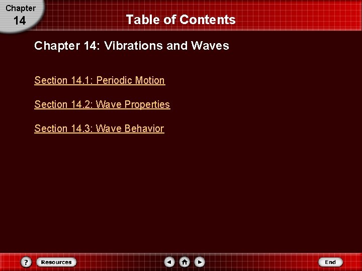 Chapter 14 Table of Contents Chapter 14: Vibrations and Waves Section 14. 1: Periodic