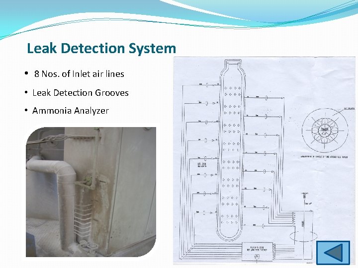Leak Detection System • 8 Nos. of Inlet air lines • Leak Detection Grooves