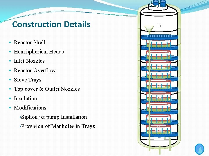  Construction Details • Reactor Shell • Hemispherical Heads • Inlet Nozzles • Reactor