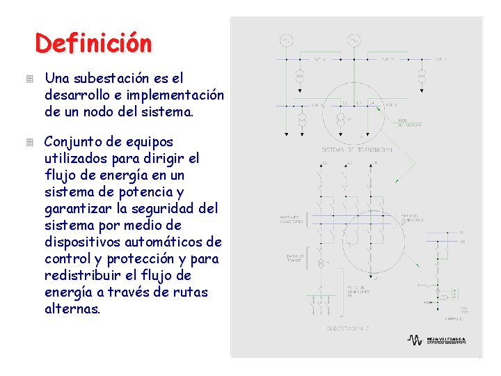 Definición 3 3 Una subestación es el desarrollo e implementación de un nodo del