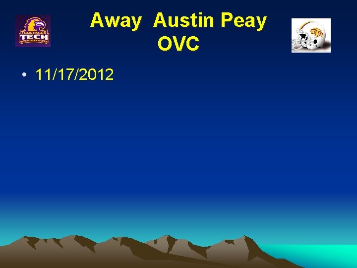 Away Austin Peay OVC • 11/17/2012 