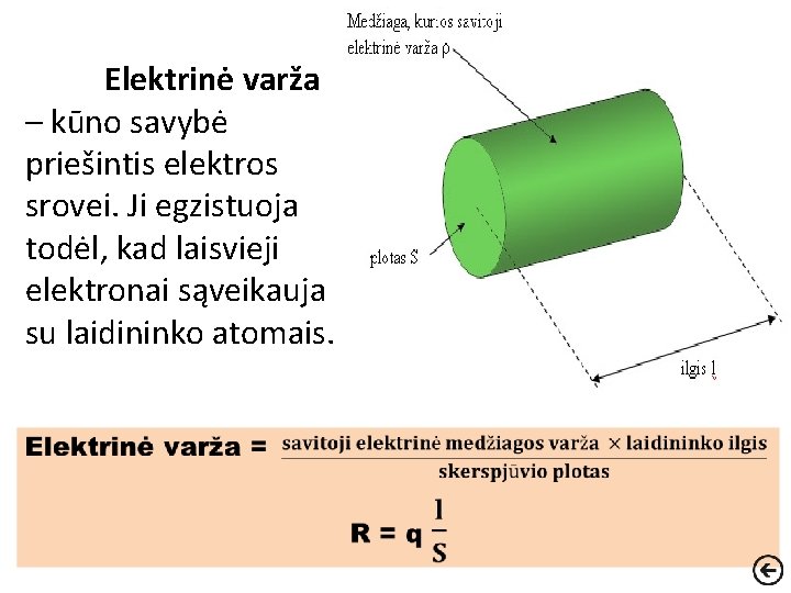 Elektrinė varža – kūno savybė priešintis elektros srovei. Ji egzistuoja todėl, kad laisvieji elektronai