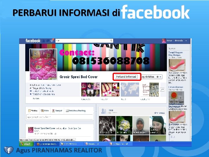 PERBARUI INFORMASI di Agus PIRANHAMAS REALITOR 