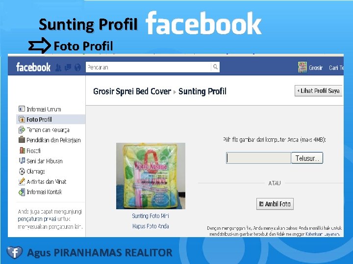 Sunting Profil Foto Profil Agus PIRANHAMAS REALITOR 